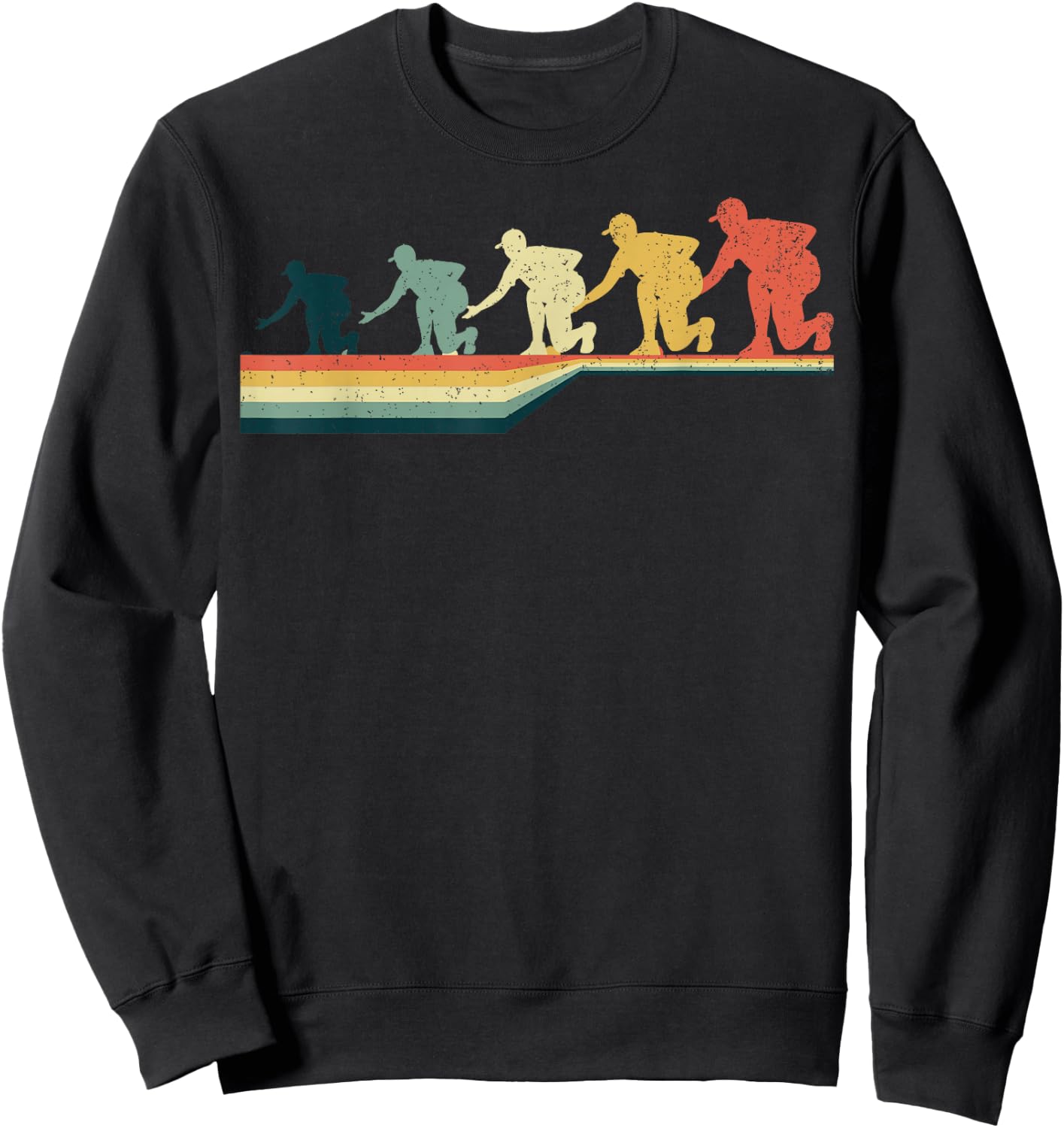 BOWLS A.K.A. LAWN BOWLS Funny Gift Vintage Retro Sweatshirt - Sweatshirt | Black