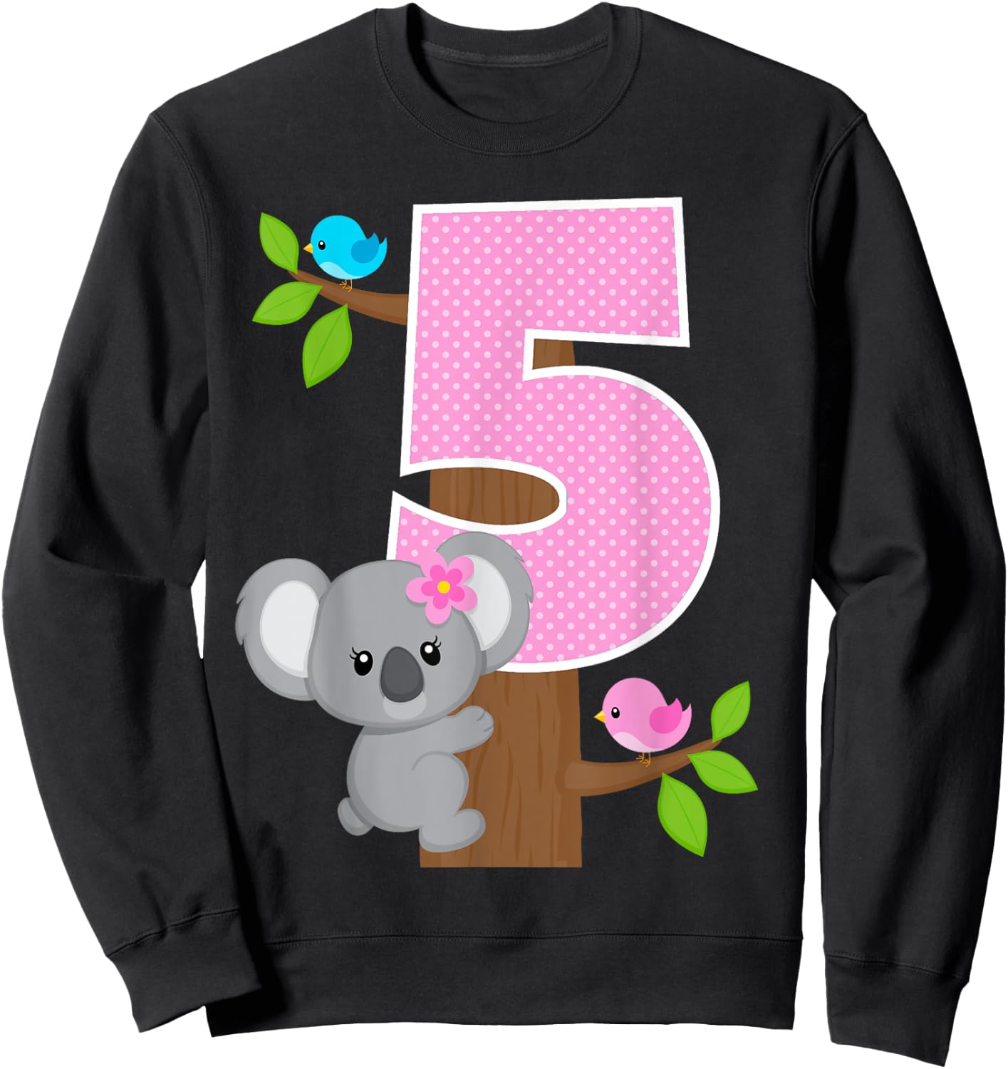 Koala Bear 5th Birthday Girl 5 Year Old Birthday Koalas Bday Sweatshirt - Sweatshirt | Black