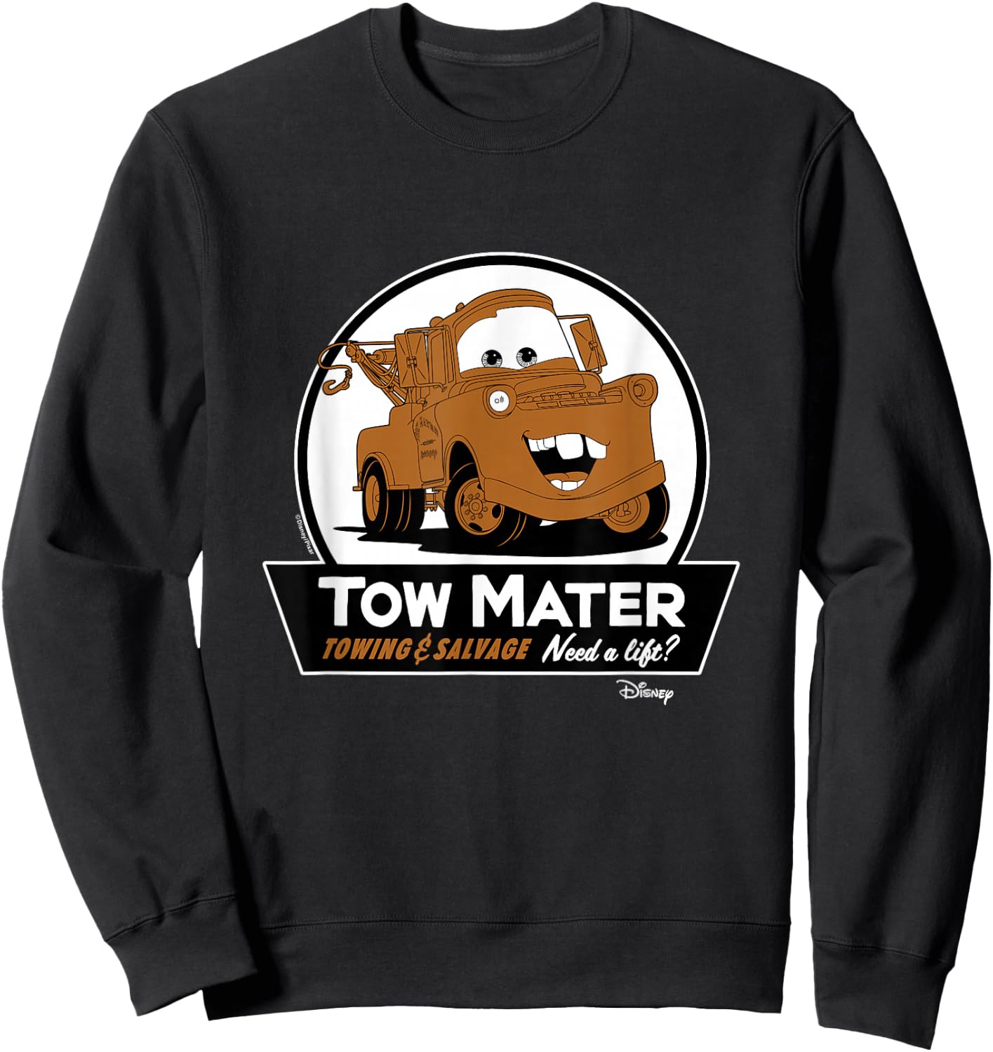 Cars - Tow Mater Towing Sign Sweatshirt - Sweatshirt | Black