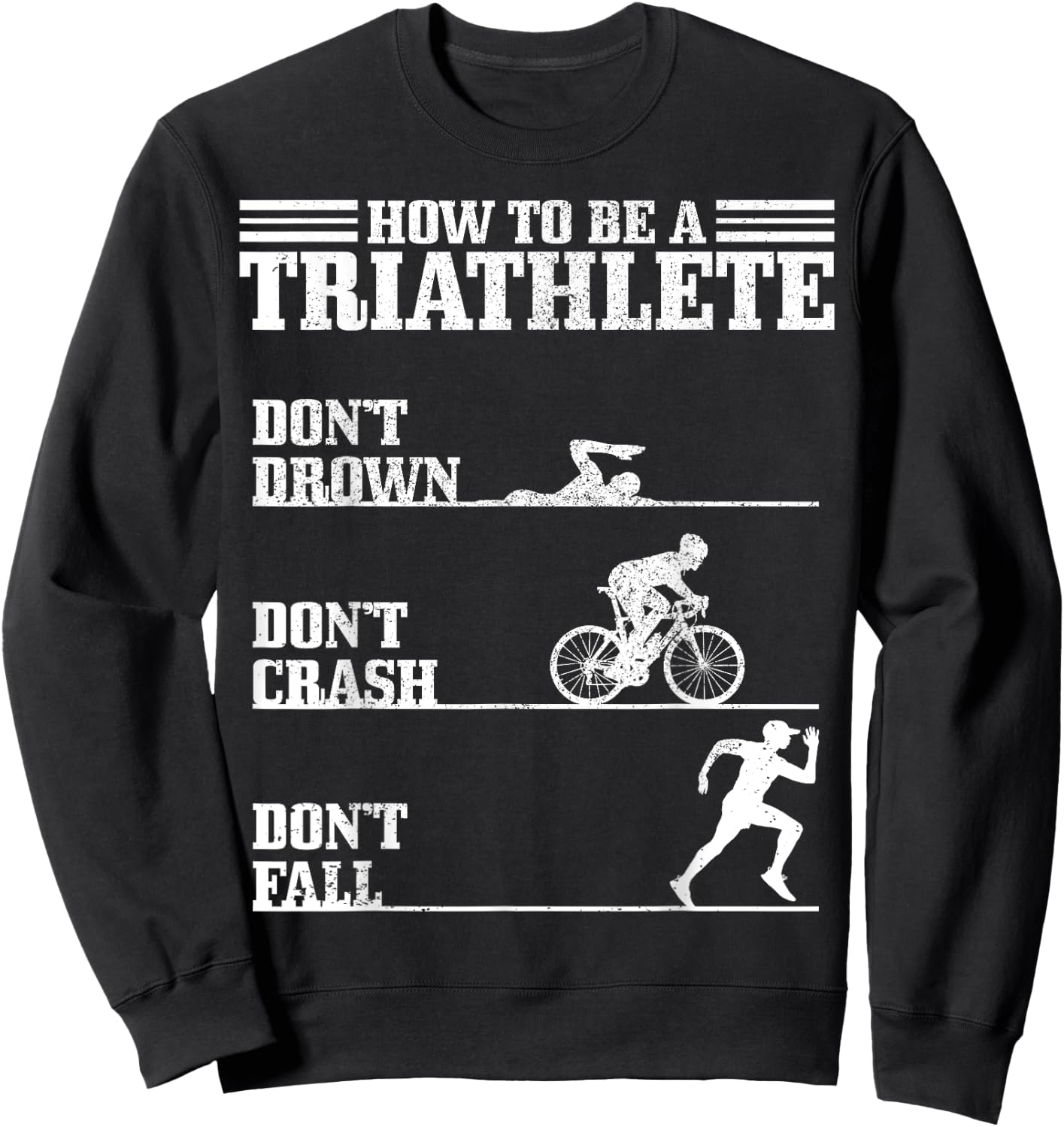 Triathlon Sport Funny Triathlete Gift Sweatshirt - Sweatshirt | Black