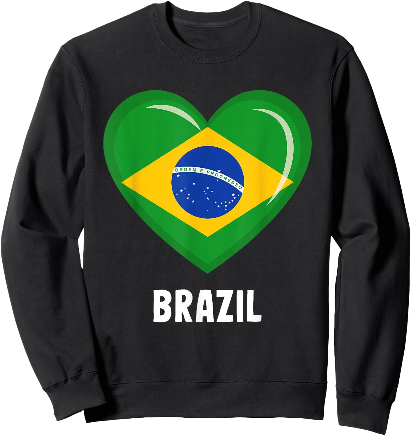 Brazil Flag Jersey | Brazilian Sweatshirt - Sweatshirt | Black