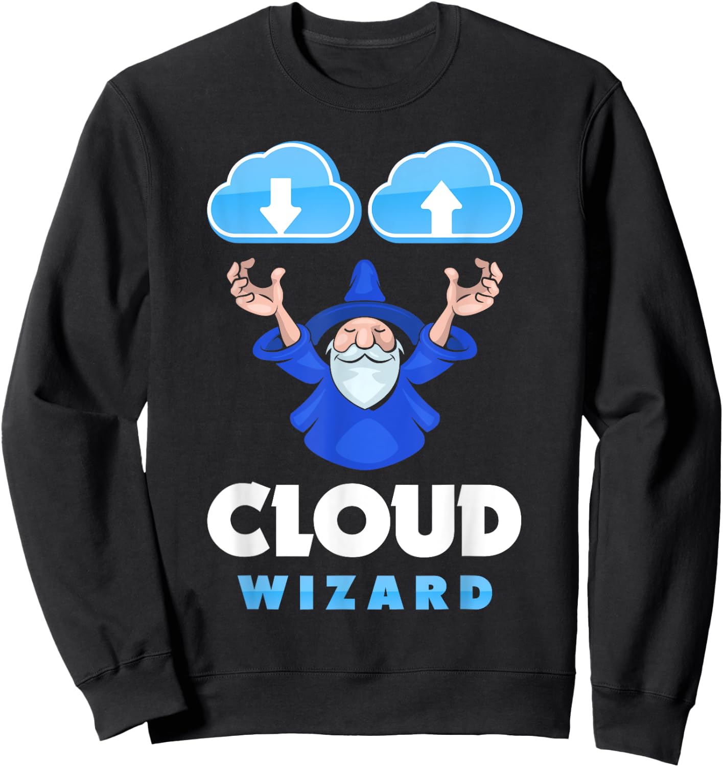 DevOps Engineer Cloud Computing Cloud Wizard Funny Sweatshirt - Sweatshirt | Black
