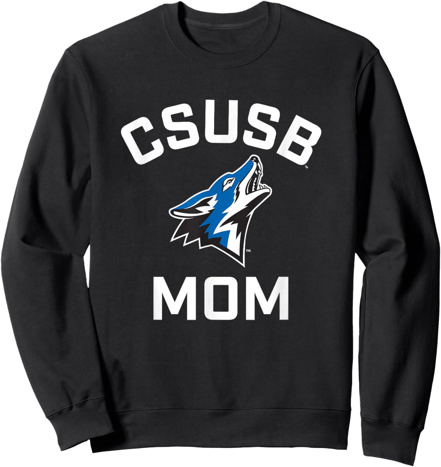 Cal State San Bernardino CSUSB Coyotes Arched Mom Sweatshirt - Sweatshirt | Black