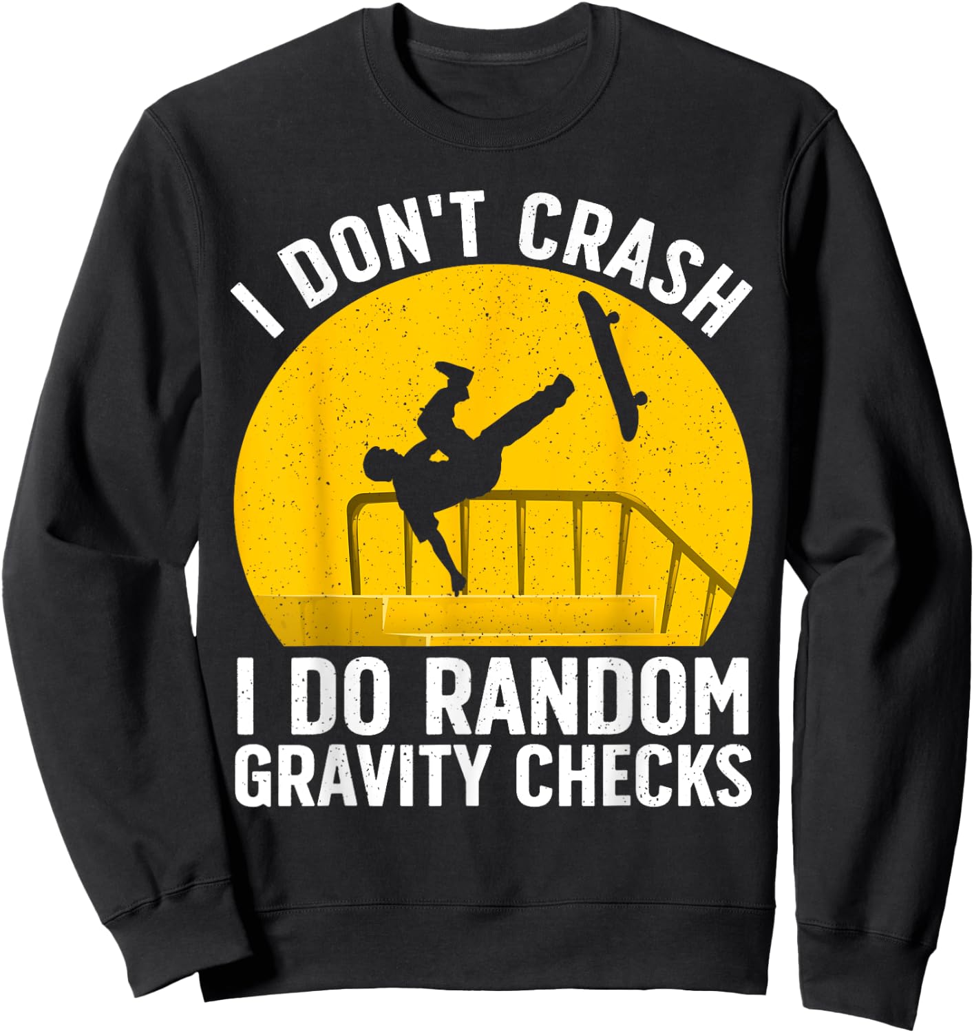 Cool Skateboard Art Women Skateboarder Skate Board Sweatshirt - Sweatshirt | Black