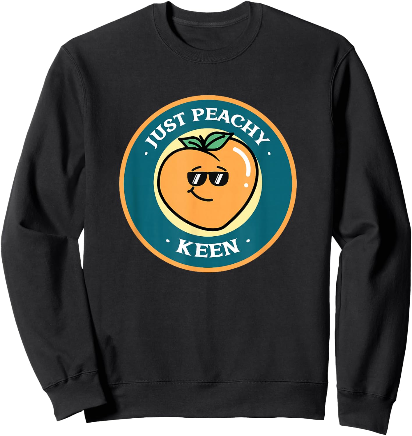 Just Peachy Keen Sweatshirt - Sweatshirt | Black