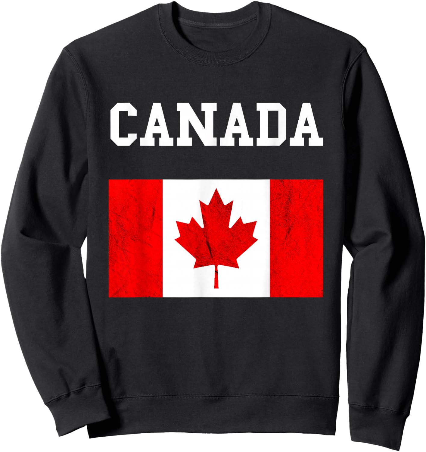 Canadian Flag Maple Leaf Canadian Flag Sweatshirt - Sweatshirt | Black