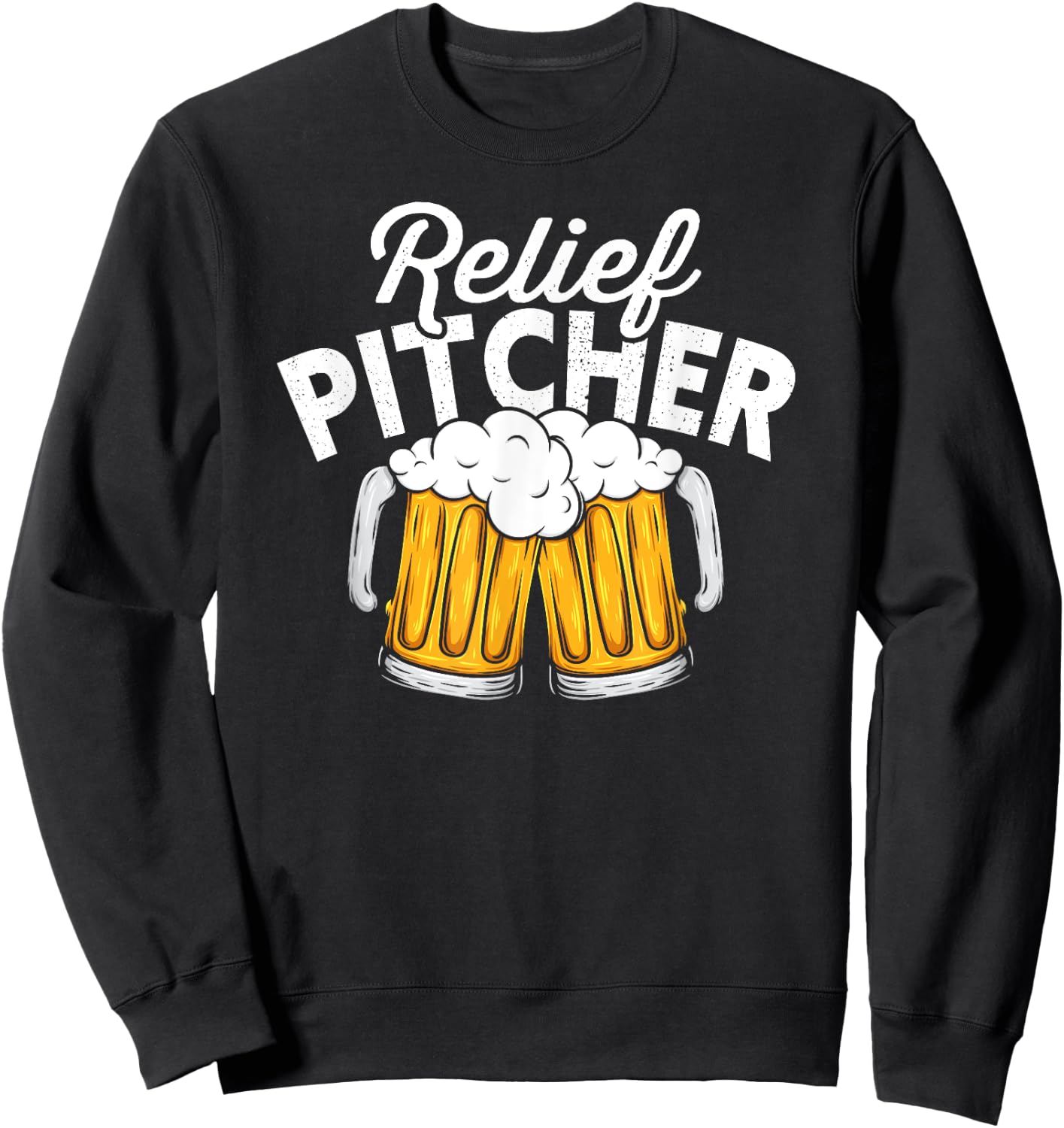Relief Pitcher - Baseball and Beer Sweatshirt - Sweatshirt | Black