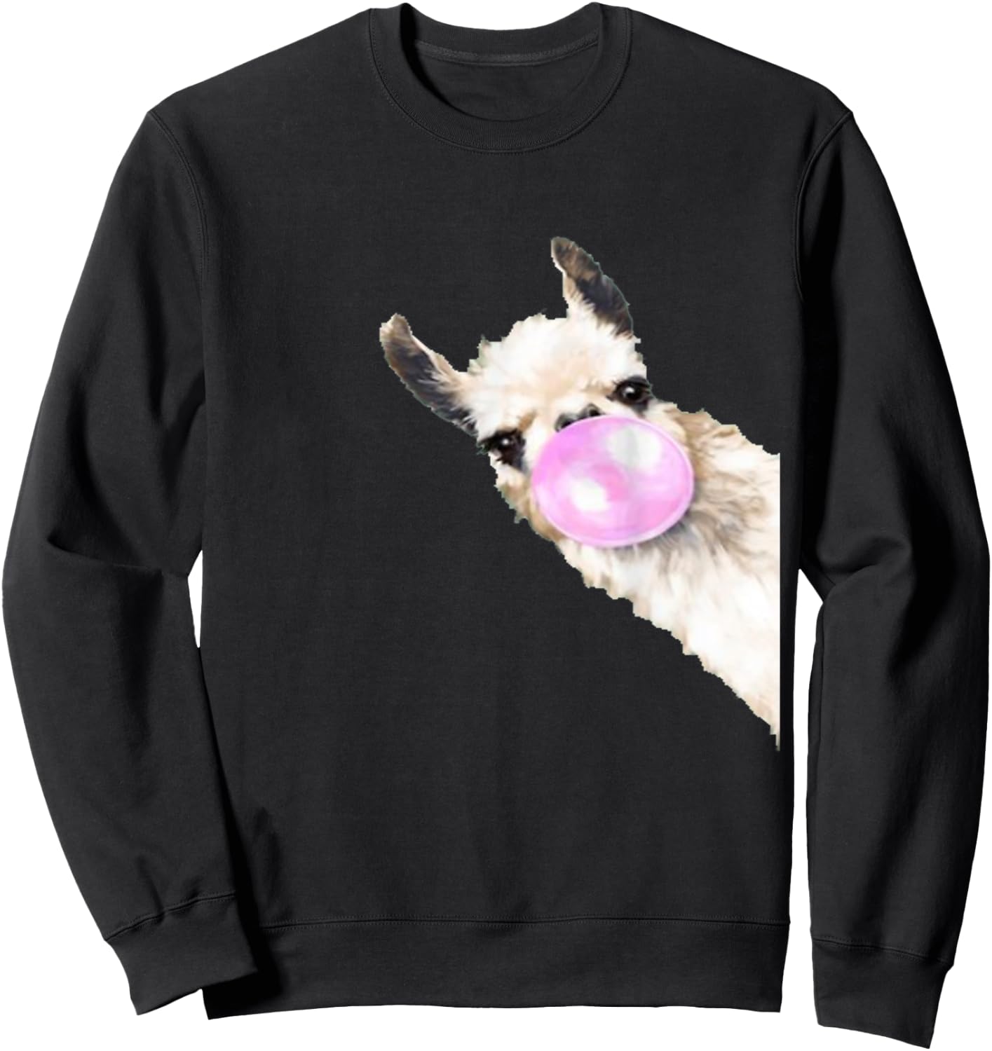 Vintage Llama Women Shirt Llama Lovers for kids and girls Sweatshirt - Sweatshirt | Black