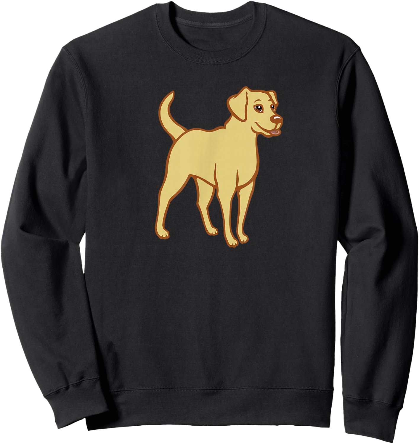 Yellow Lab Labrador Retriever Cute Dog Old Yeller Mastador Men Women Kids Sweatshirt - Sweatshirt | Black
