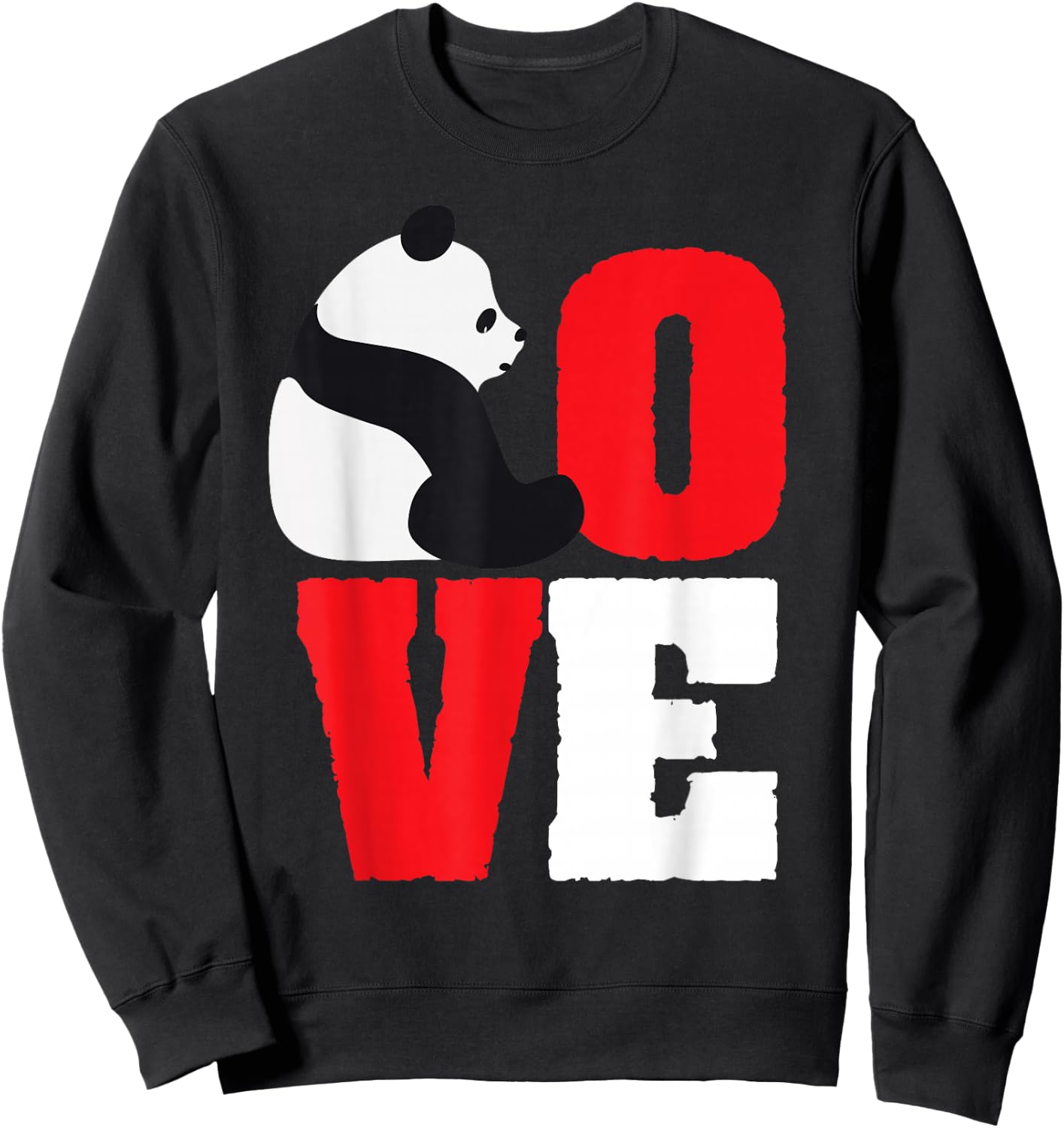 Panda Bear Shirt Black And White Panda Love Sweatshirt - Sweatshirt | Black