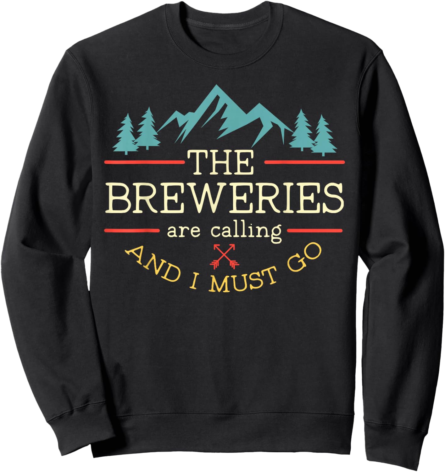 Vintage Beer Breweries are Calling and I Must Go Craft Beer Small Sweatshirt - Sweatshirt | Black