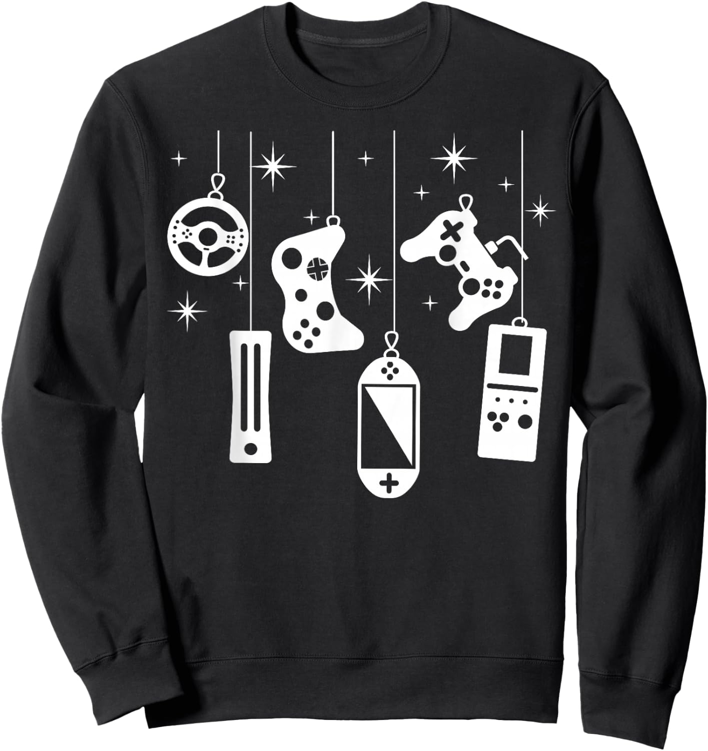 Gamer Christmas Video Game Controller Xmas Gaming Pajama Sweatshirt - Sweatshirt | Black