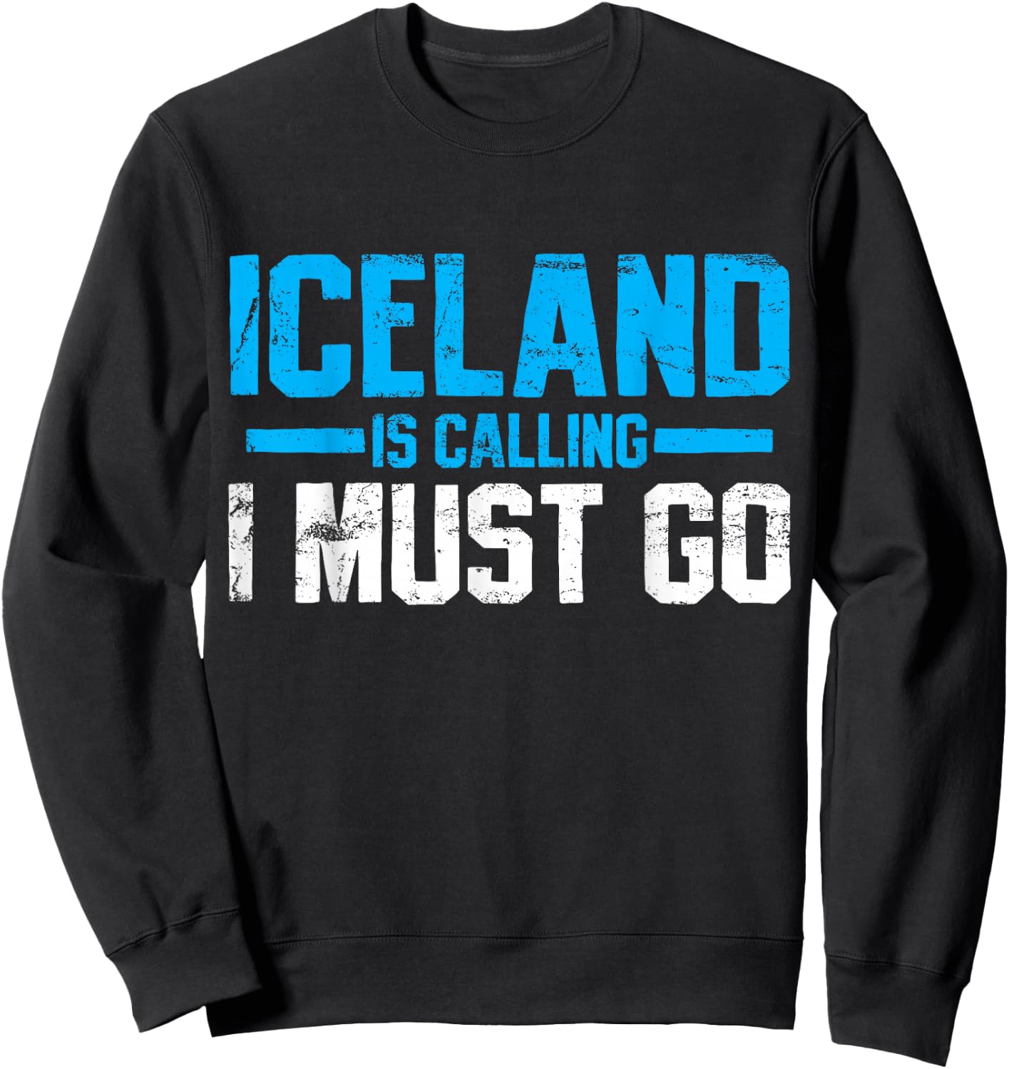 Iceland Icelandic Travel Souvenir Funny Vintage Gift Sweatshirt - Sweatshirt | Black