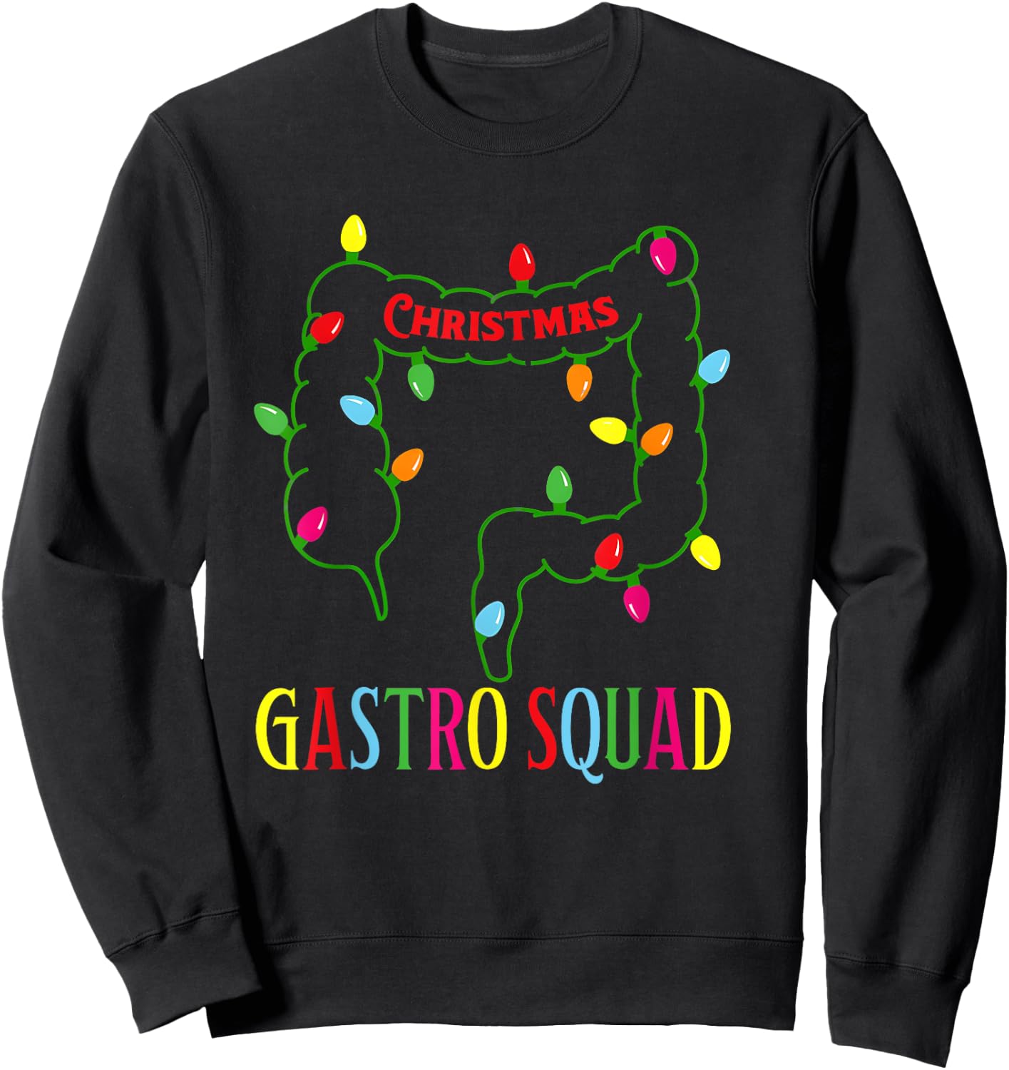 Christmas Gastro Nurse Squad Gastroenterology Doctor Vintage Sweatshirt - Sweatshirt | Black