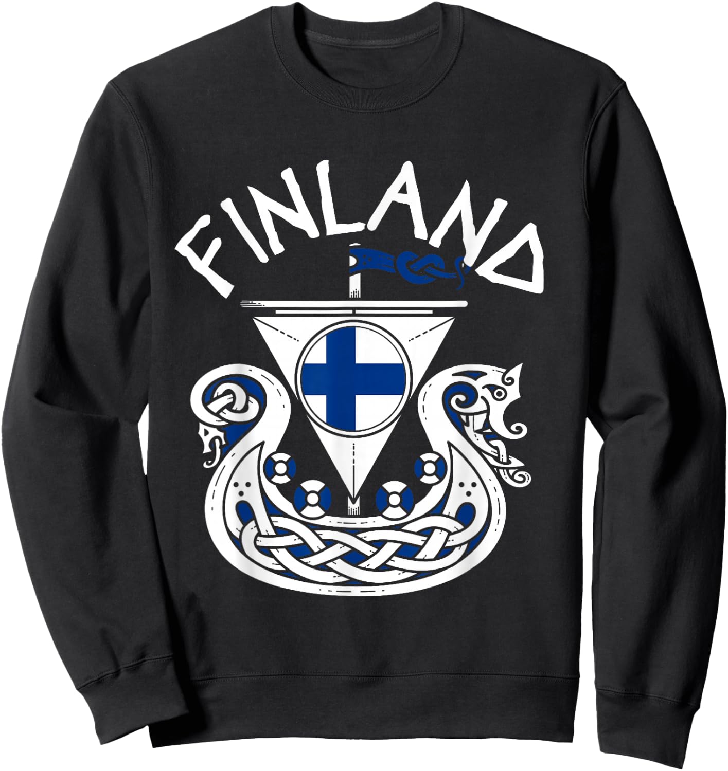 Viking Ship Finland Sweatshirt - Sweatshirt | Black