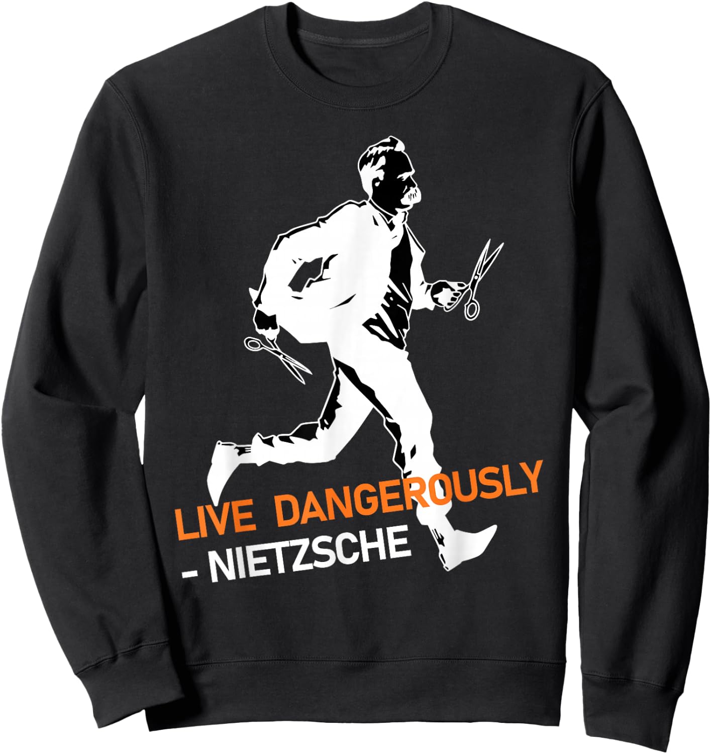 Friedrich Nietzsche Philosophy German Philosopher Sweatshirt - Sweatshirt | Black