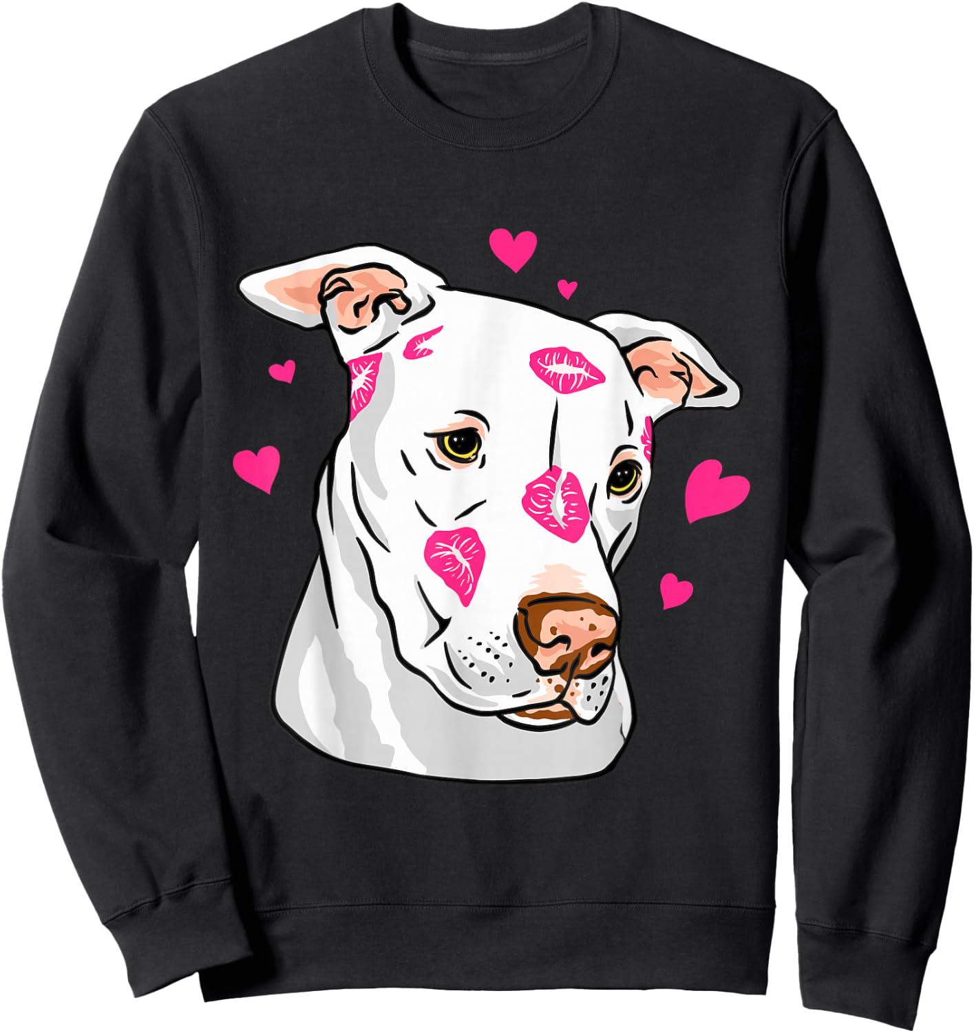 Pitbull Love Design Pitbull Moms Dads Sweatshirt - Sweatshirt | Black