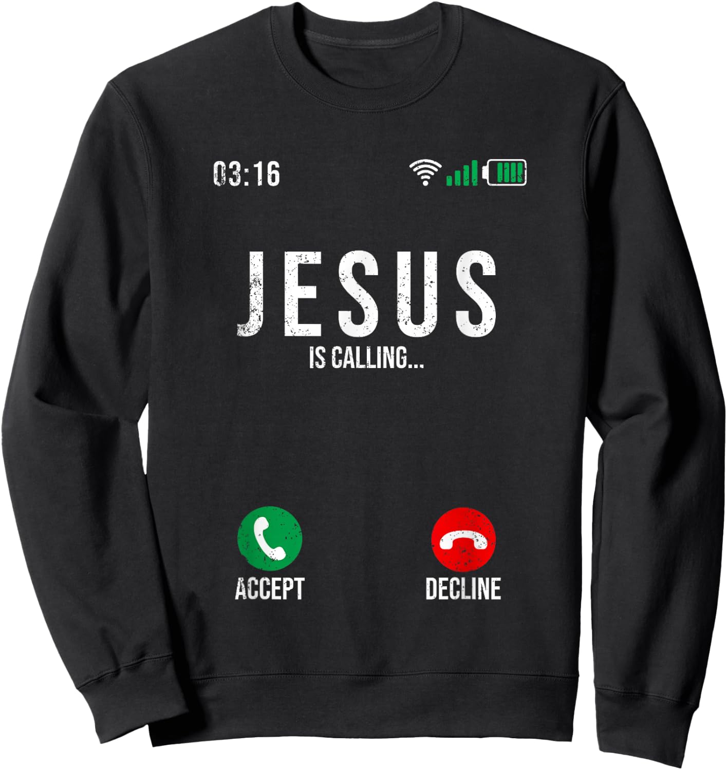 Jesus Is Calling - Jesus is calling I must go Sweatshirt - Sweatshirt | Black