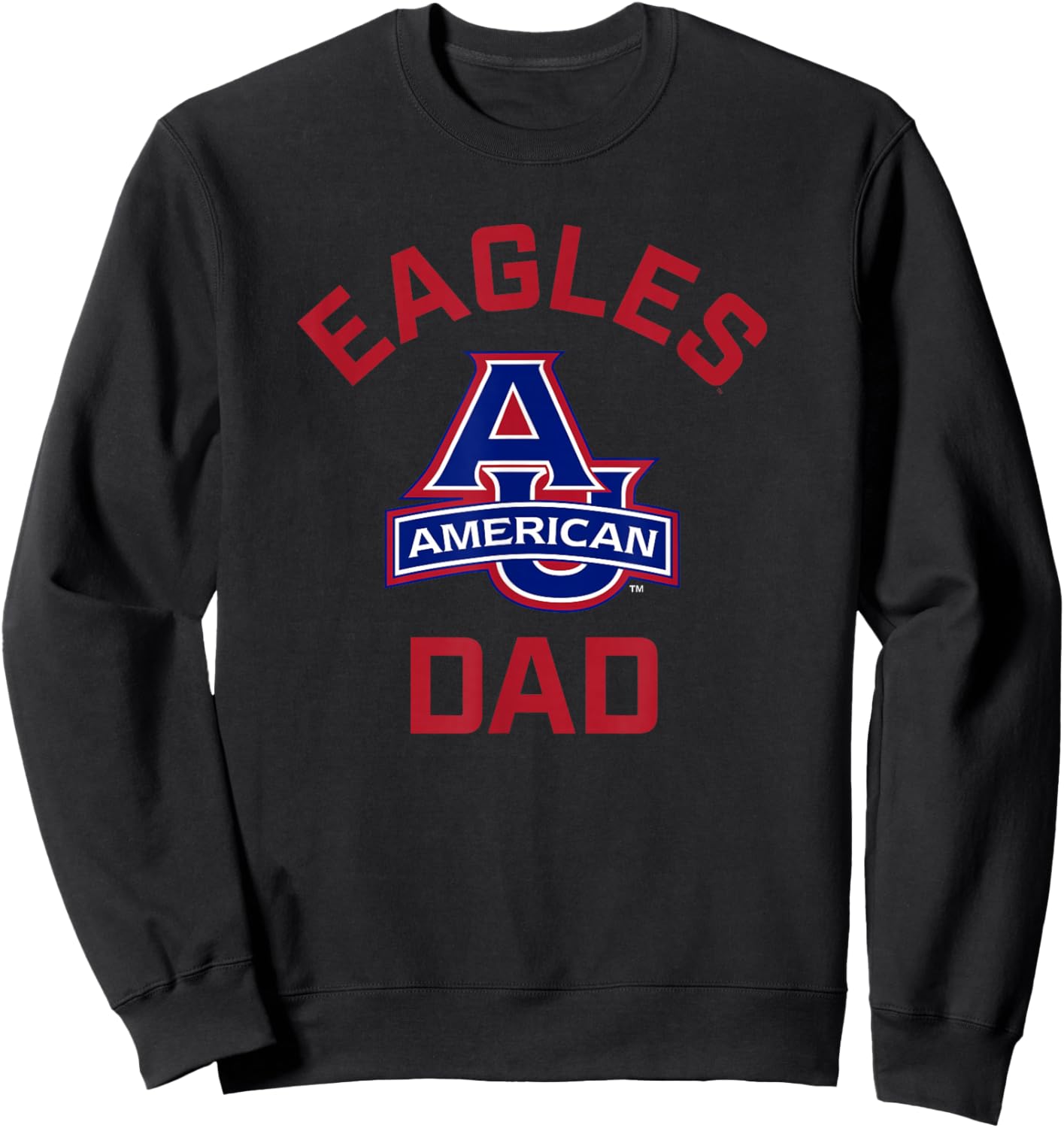 American University AU Eagles Arched Dad Sweatshirt - Sweatshirt | Black