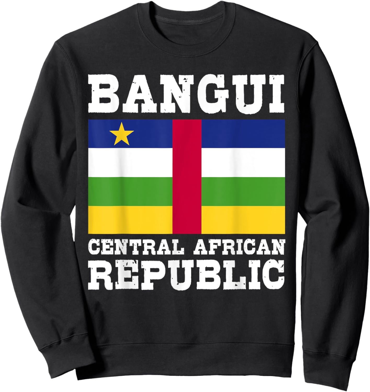 Bangui Central African Republic Flag Wear CAR Capital Jersey Sweatshirt - Sweatshirt | Black