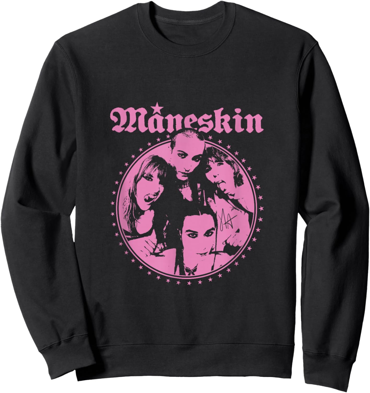 Måneskin Pink Fisheye Sweatshirt - Sweatshirt | Black