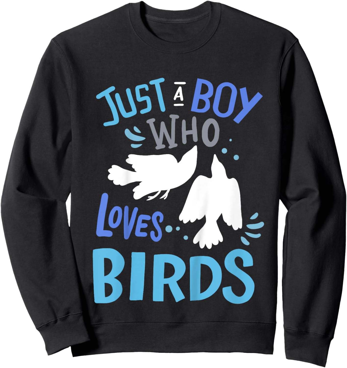 Kids Bird Just A Boy Who Loves Birds Gift Sweatshirt - Sweatshirt | Black
