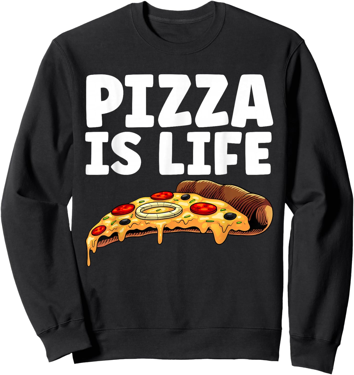 Cool Pizza Women Hawaiian Pizza Lovers Italian Food Sweatshirt - Sweatshirt | Black