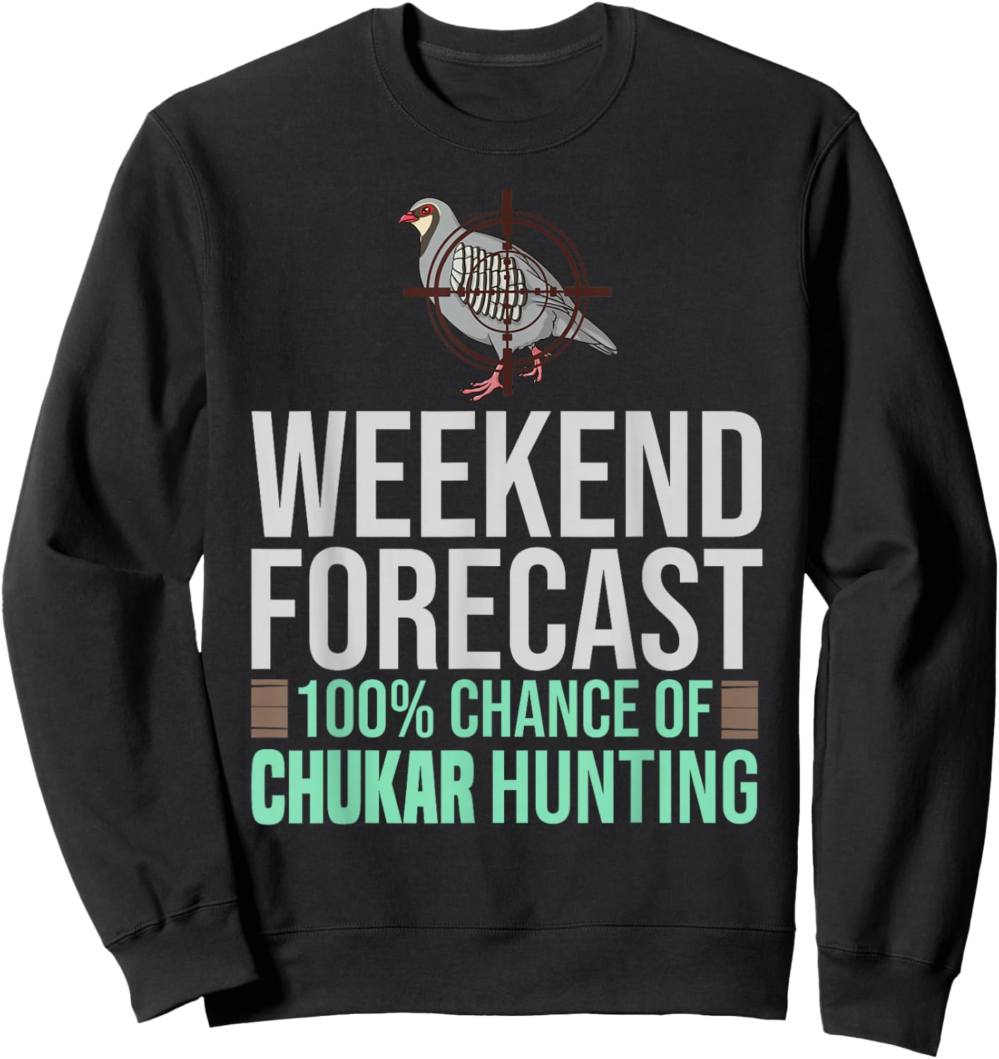 Chukar Hunting Bird Hunter Season Sweatshirt - Sweatshirt | Black