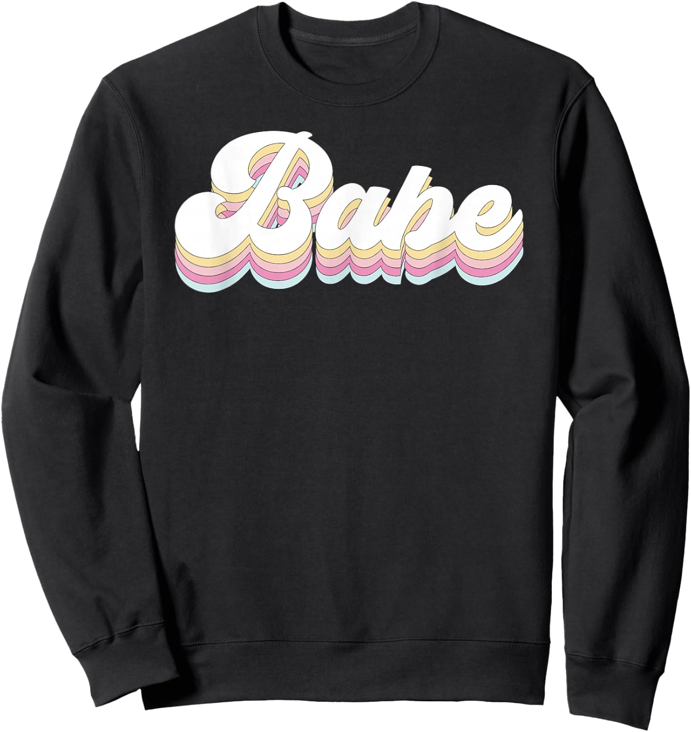 Vintage Retro Babe Bridal Bachelorette Party Matching Gift Small Sweatshirt - Sweatshirt | Black