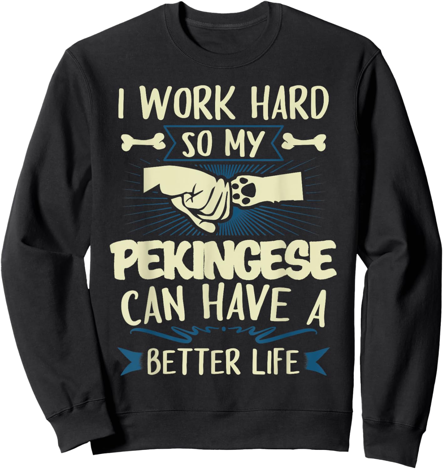 Pekingese Shirt Men Women Dog Mom Dog Lover Sweatshirt - Sweatshirt | Black