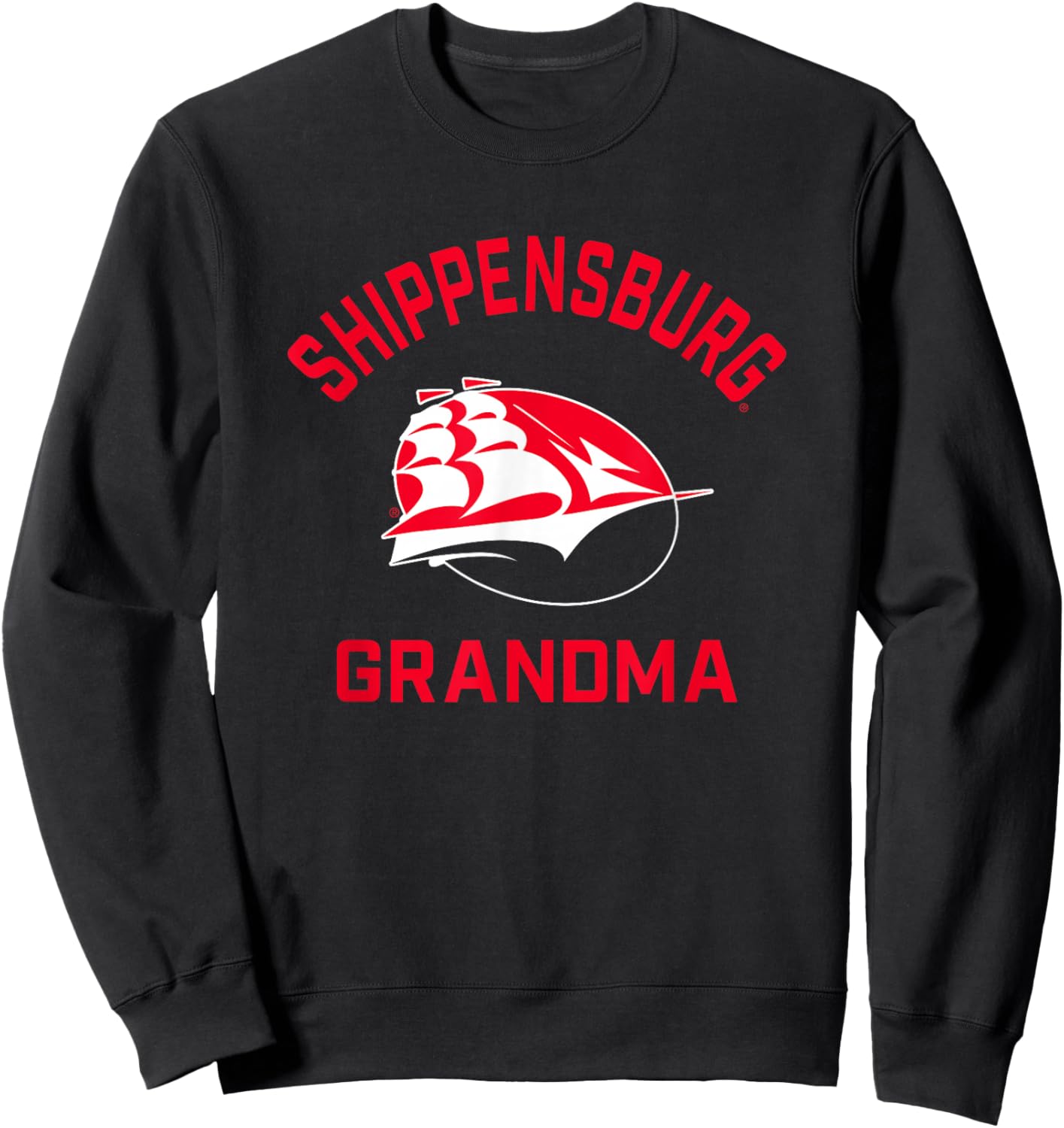 Shippensburg University Raiders Arched Grandma Sweatshirt - Sweatshirt | Black