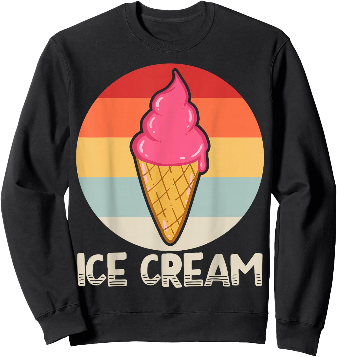 Ice Cream Retro Sweatshirt - Sweatshirt | Black