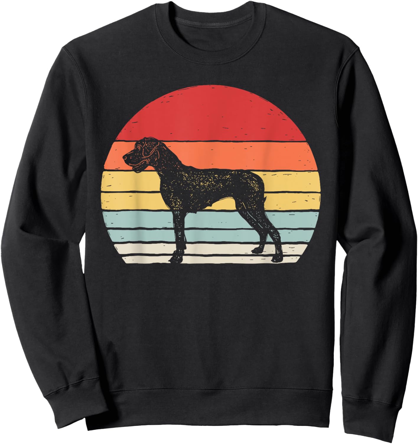 Vintage Retro Great Dane Sweatshirt - Sweatshirt | Black