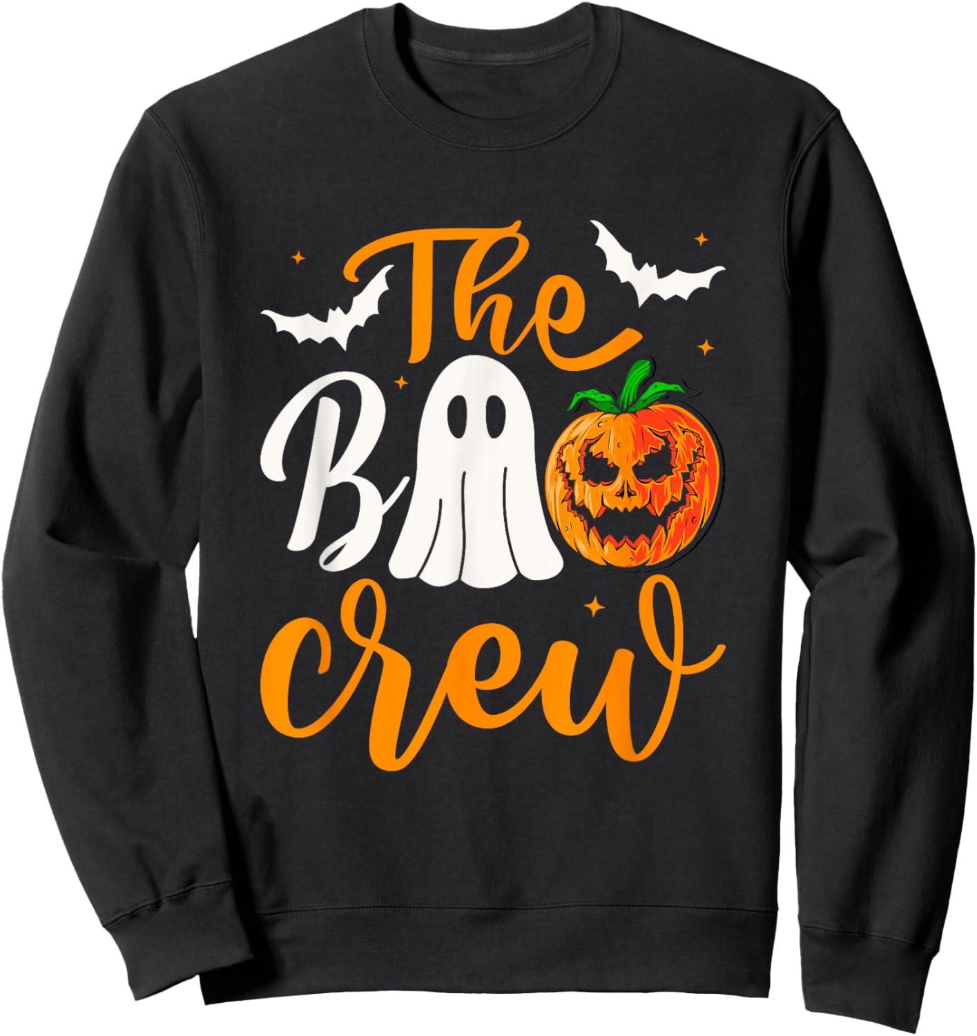 Halloween The Boo Crew - Cute Ghost - Spooky Family Matching Sweatshirt - Sweatshirt | Black