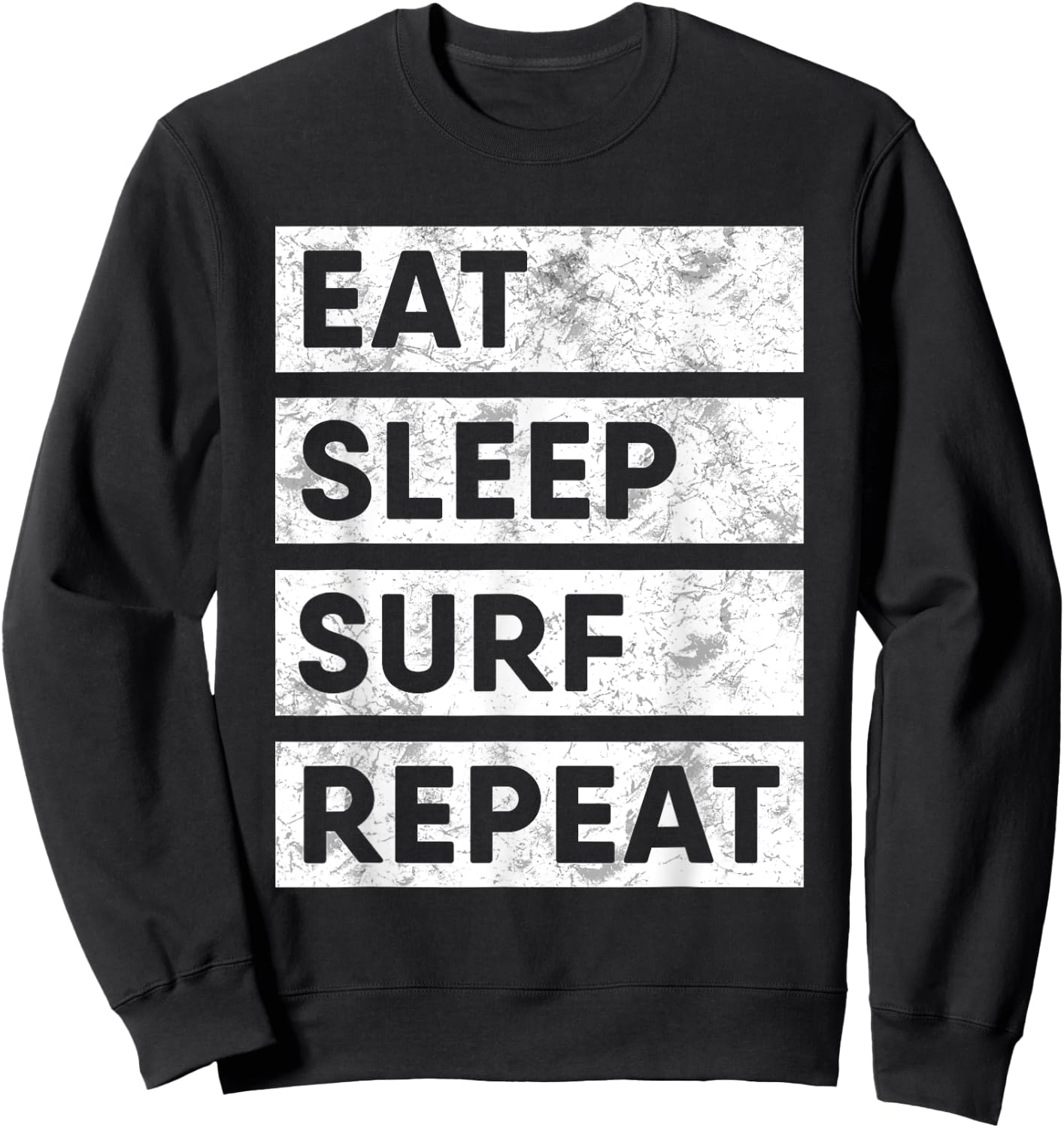 Surfing Eat Sleep Surf Repeat Surfer Sweatshirt - Sweatshirt | Black