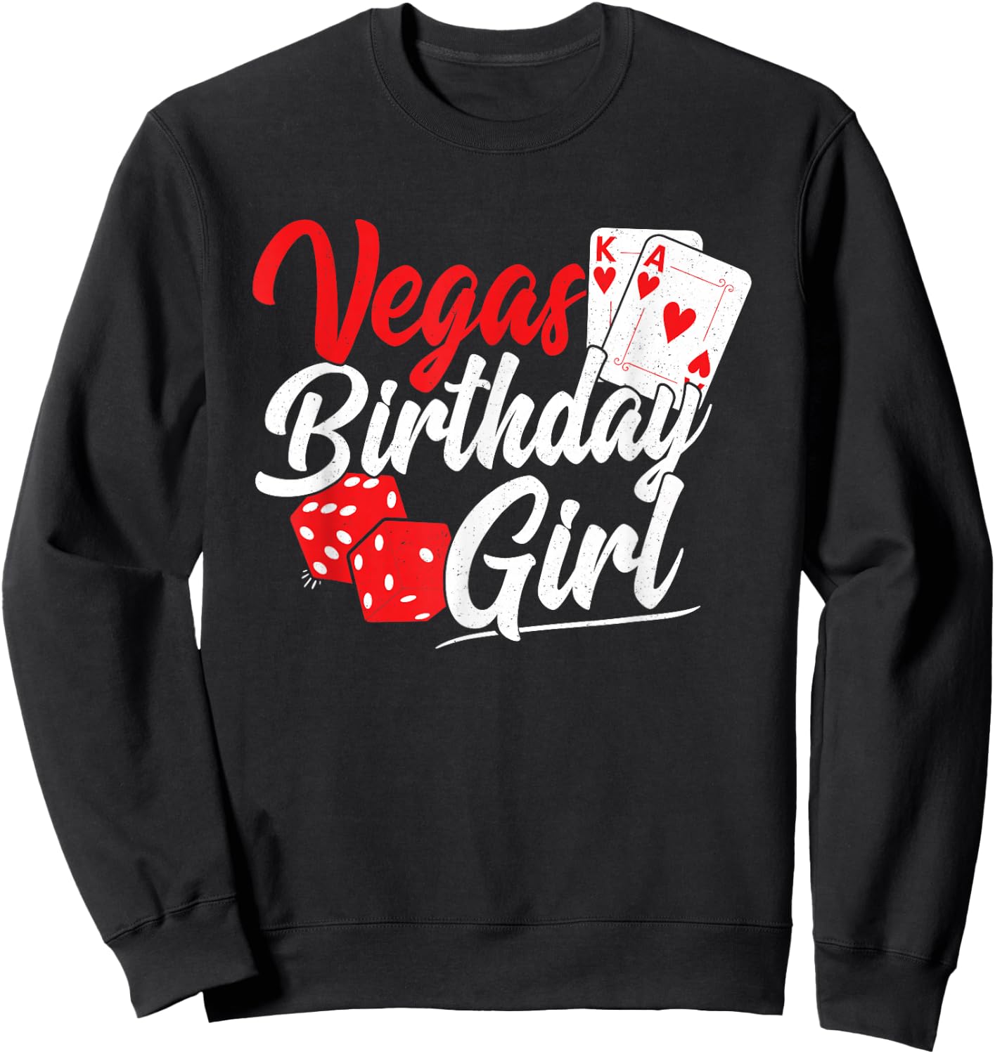 Las Vegas Birthday Party - Matching Vegas Birthday Squad Sweatshirt - Sweatshirt | Black