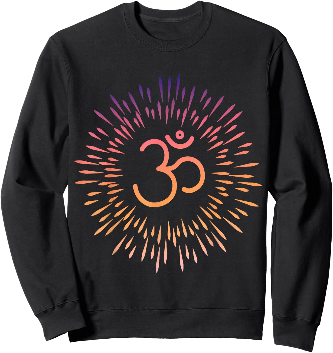 Om Symbol Aum Meditation Chakra Mindfulness Namaste Goa Yoga Sweatshirt - Sweatshirt | Black