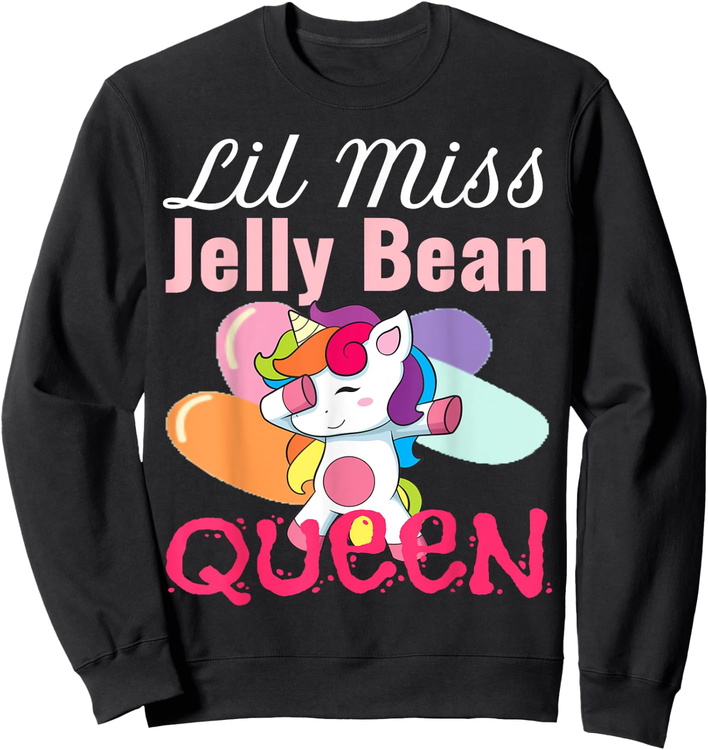 Easter Shirt for Girls Youth Kids Jelly Bean Funny Gift Sweatshirt - Sweatshirt | Black