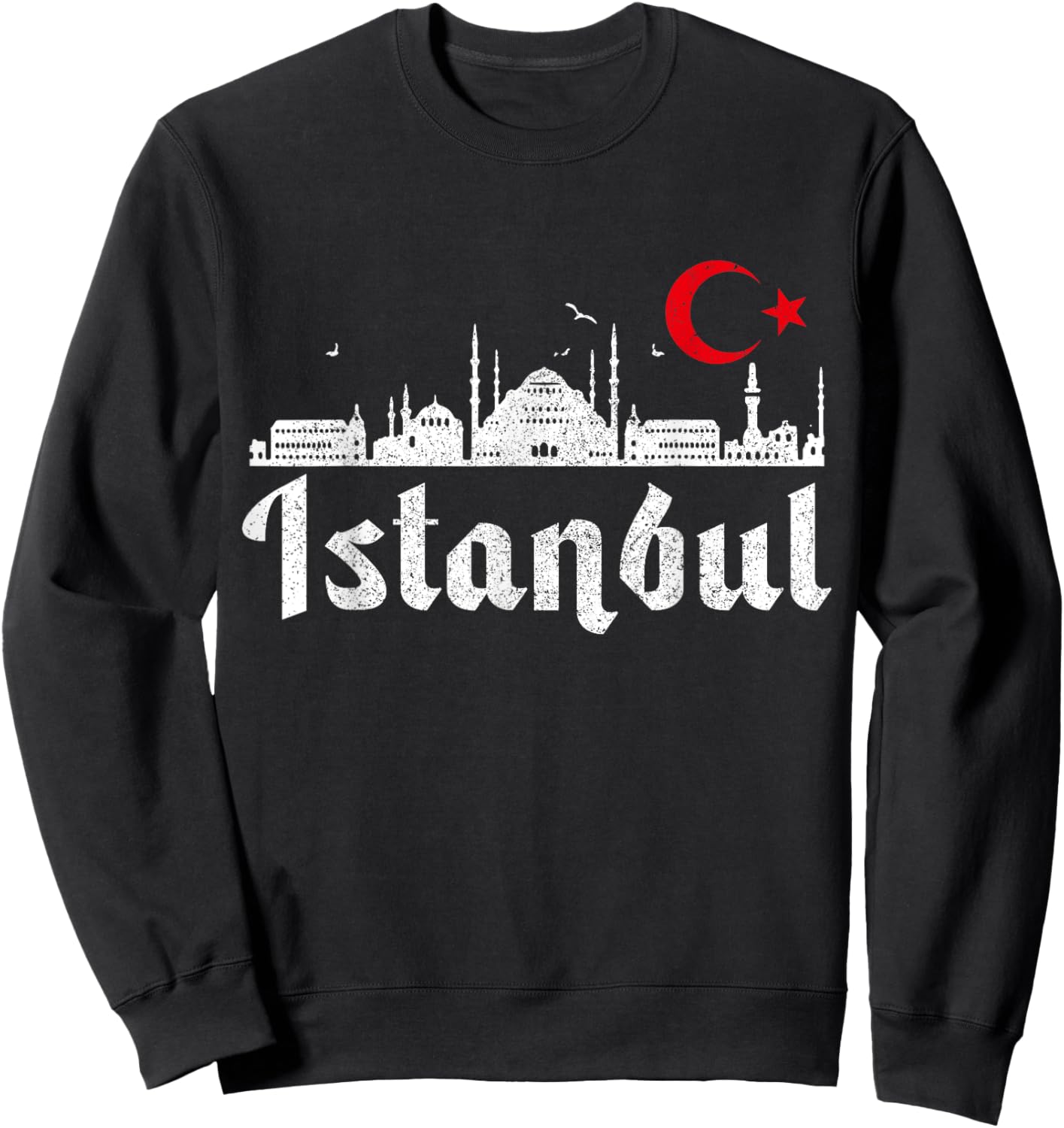 Istanbul Skyline Turkey Turkish Pride Souvenir Turkiye Sweatshirt - Sweatshirt | Black