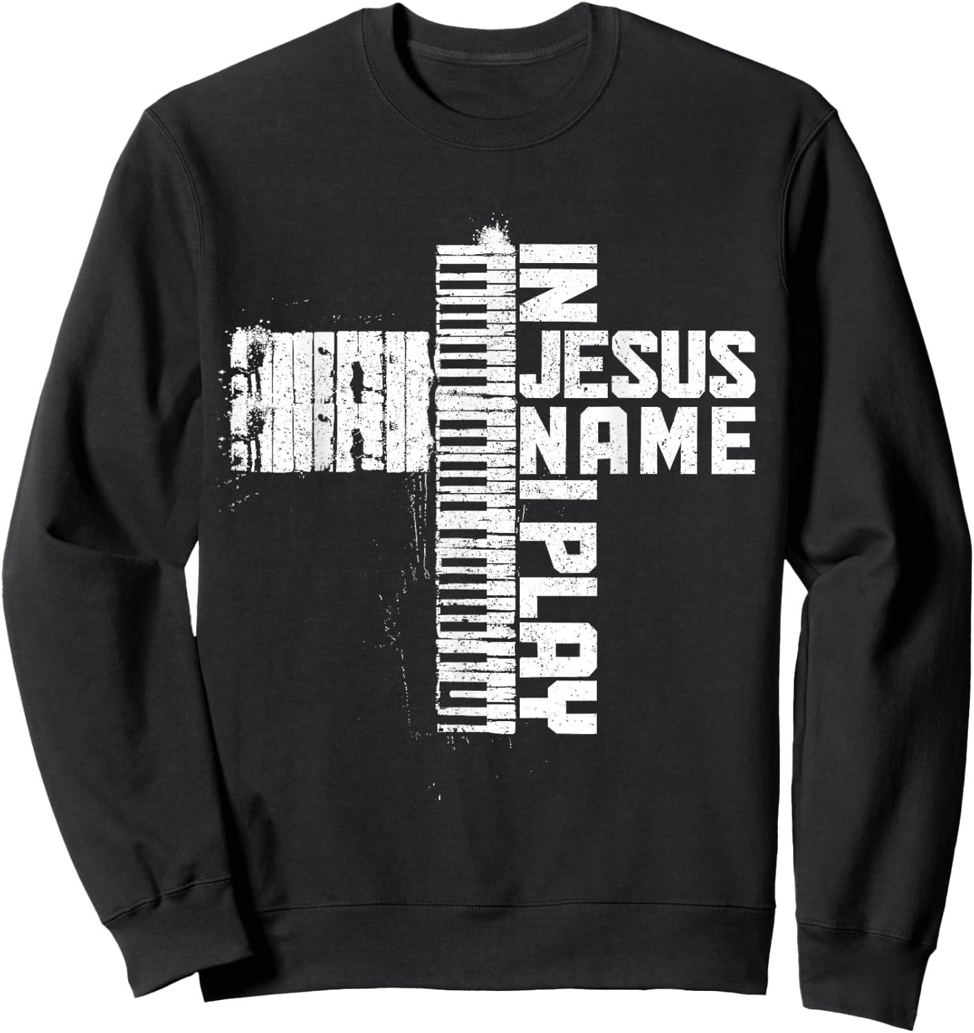 Piano Christian Faith Cross Jesus Music Organ Pianist Sweatshirt - Sweatshirt | Black