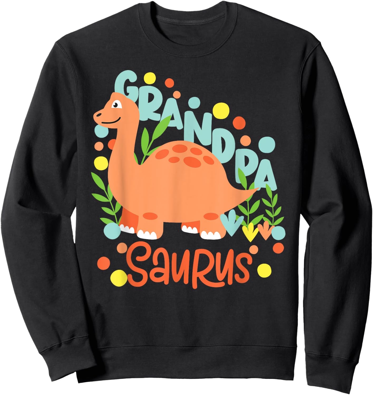 Grandpa Saurus Rex Dinosaur Kids Sweatshirt - Sweatshirt | Black