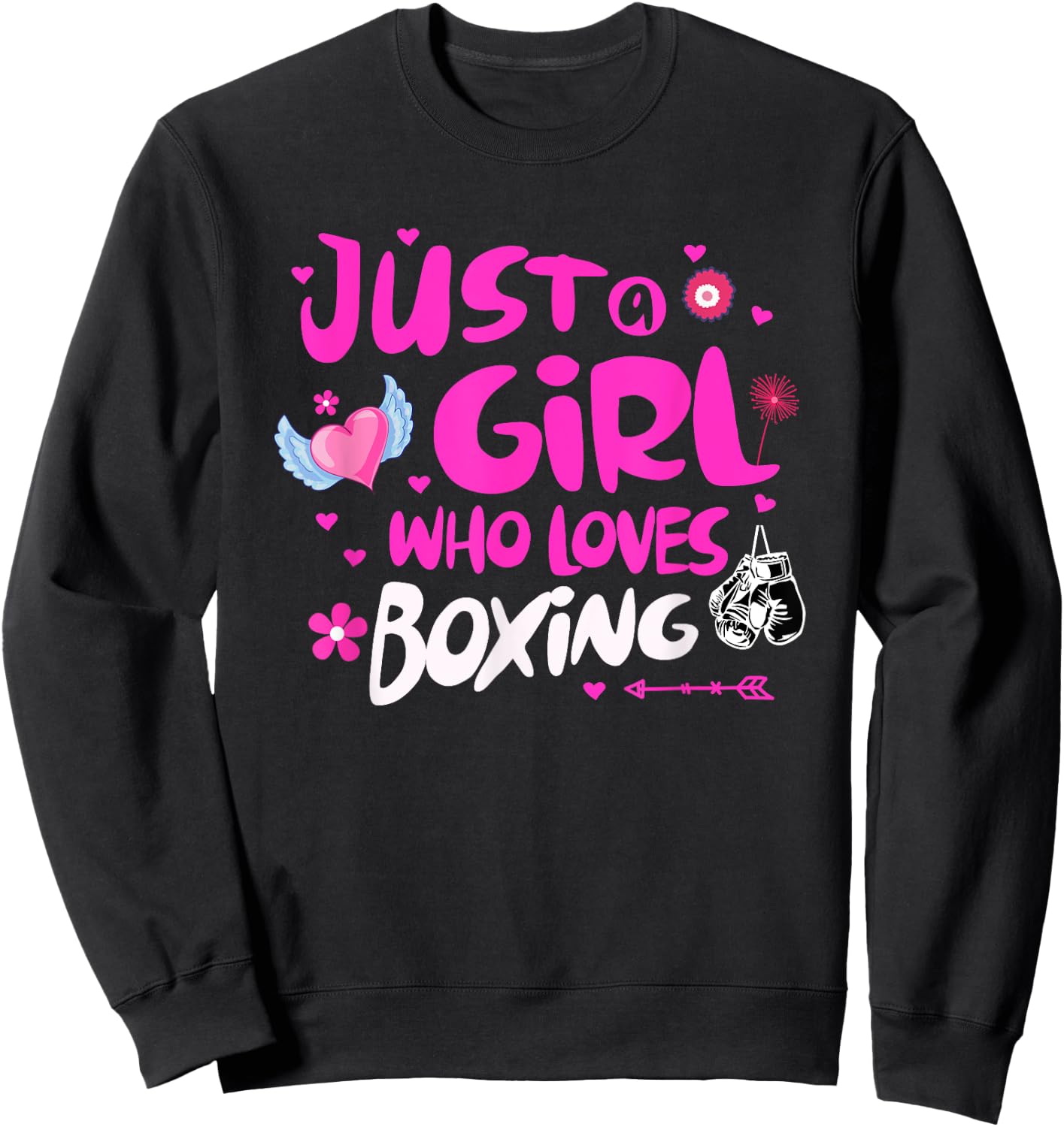 Just a Girl Who Loves Boxing Sweatshirt - Sweatshirt | Black