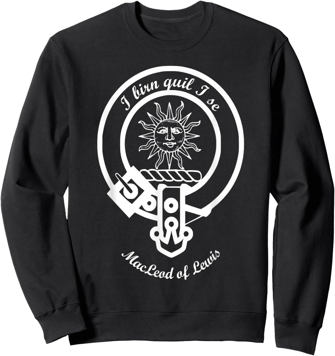 Clan MacLeod of Lewis surname last name crest Sweatshirt - Sweatshirt | Black