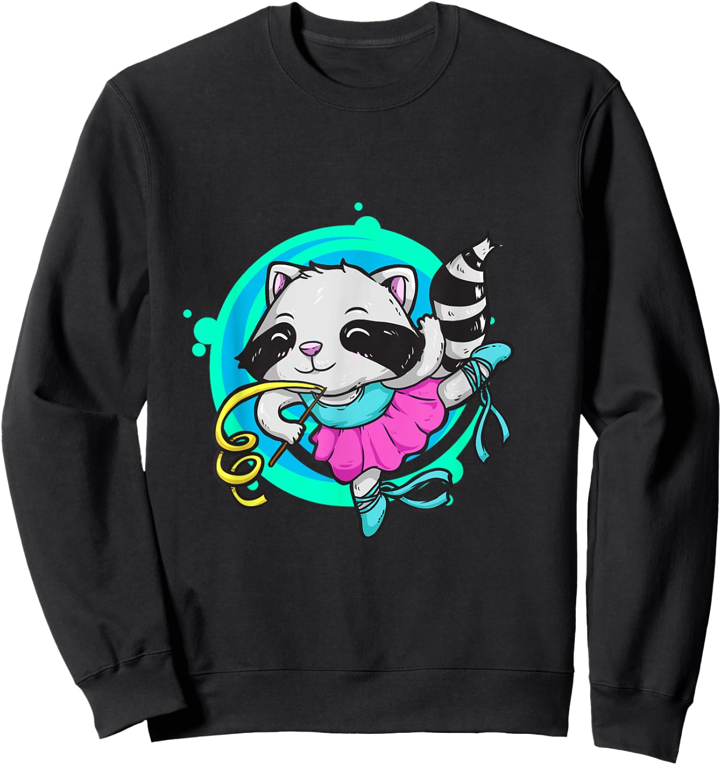 Ballet Dancer Raccoon Trash Panda Ballerina Ballet Teacher Sweatshirt - Sweatshirt | Black