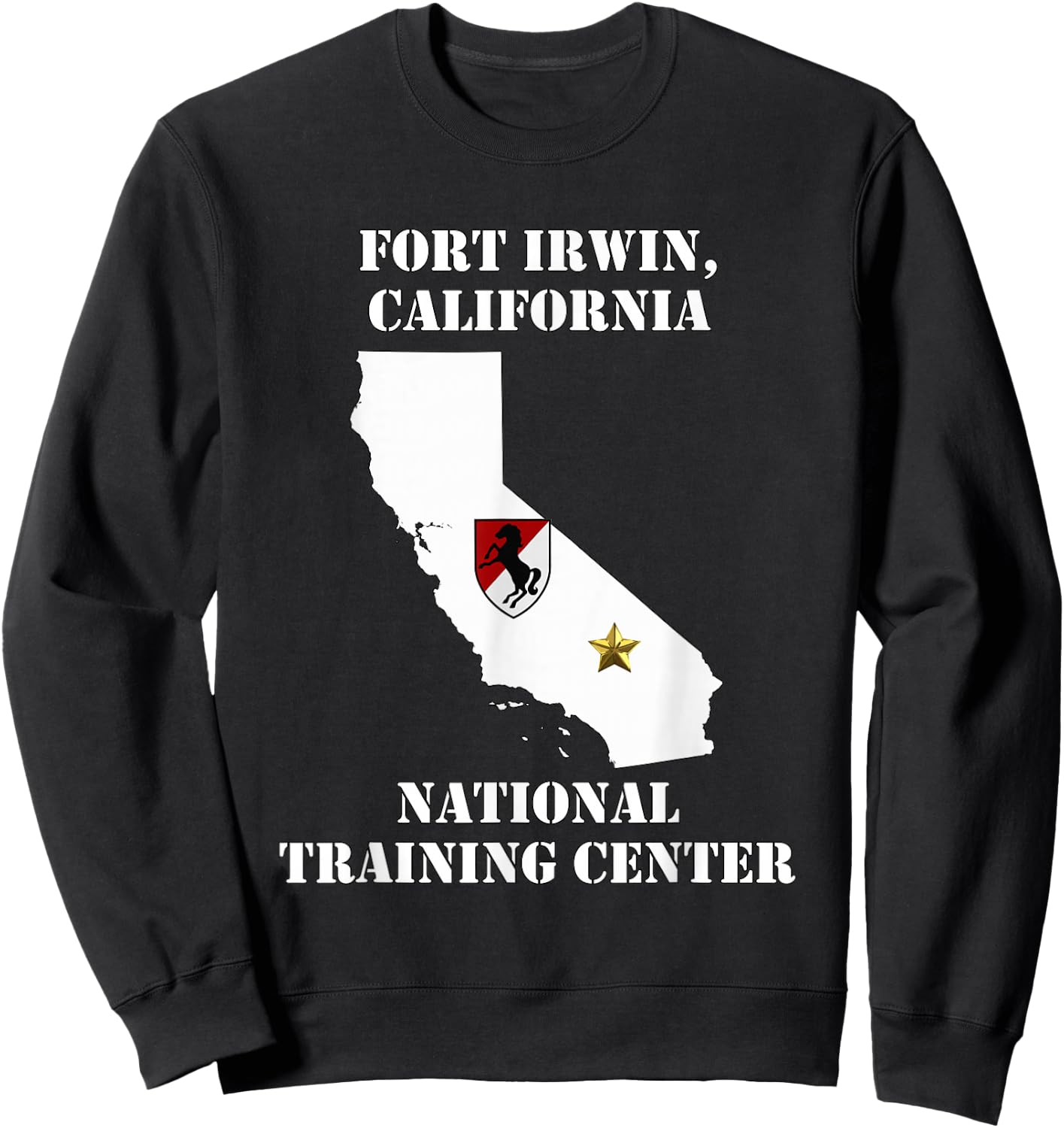Fort Irwin Military Base - Army Post in California design Sweatshirt - Sweatshirt | Black