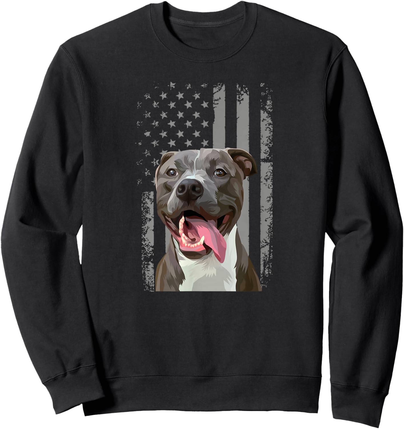 Pitbull Flag Pitbull Pit Bull Dog Sweatshirt - Sweatshirt | Black