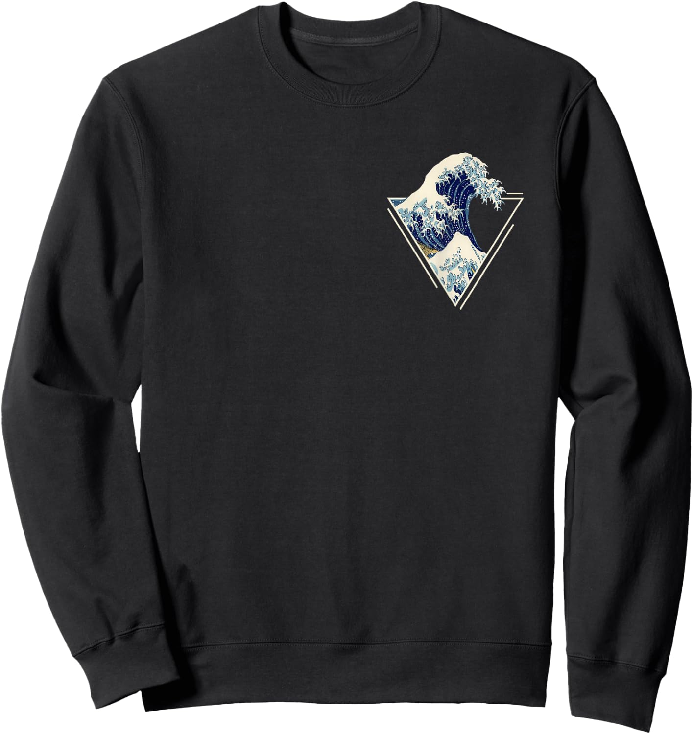 Kanagawa Japanese Art The Great Wave Vintage Aesthetic Sweatshirt - Sweatshirt | Black