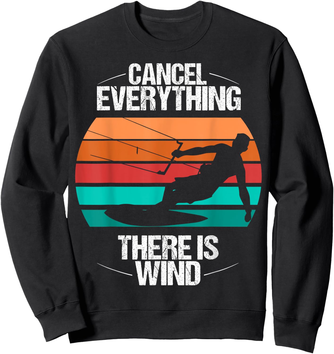 Kitesurf Kiteboarder Vintage Kite Kitesurfing Kiteboarding Sweatshirt - Sweatshirt | Black