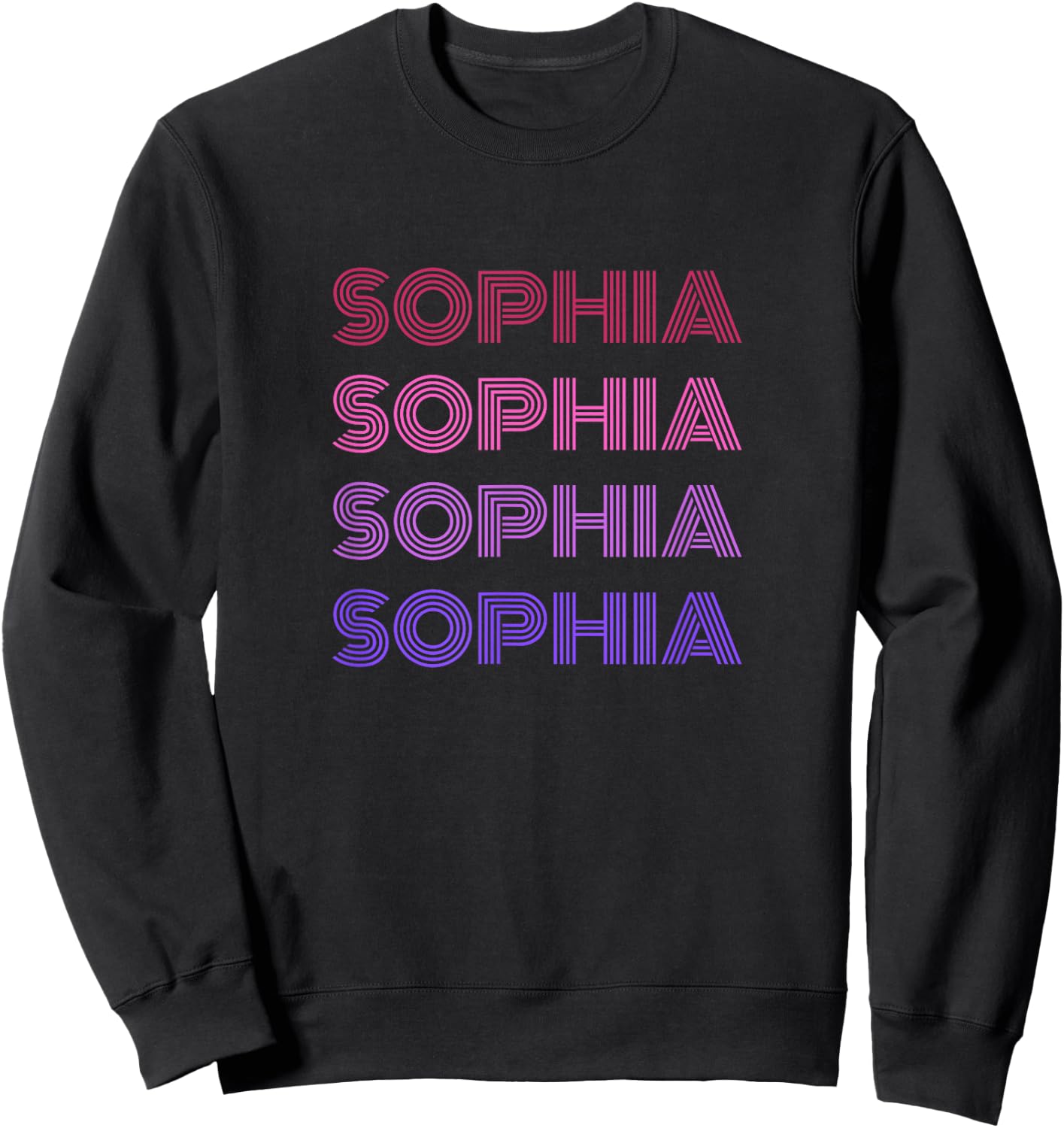 Funny Sophia first given name is Pride Vintage distressed Sweatshirt - Sweatshirt | Black