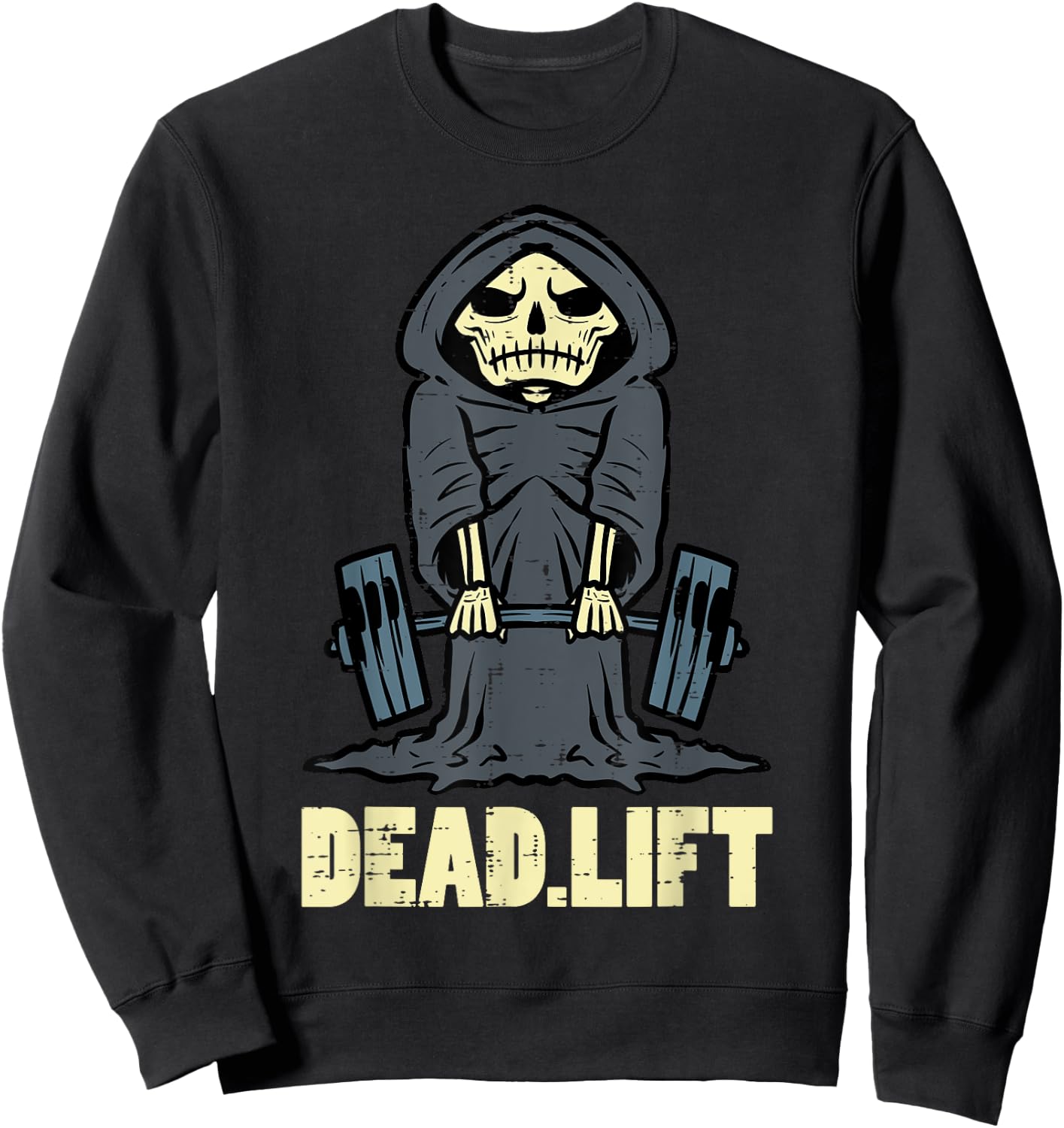 Workout Skeleton Deadlift Gym Training Exercise Men Women Sweatshirt - Sweatshirt | Black